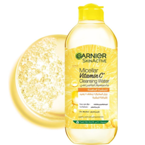 ماء ميسيلار من غارنييه سكين اكتيف بفيتامين سي لتنظيف البشرة 400 مل